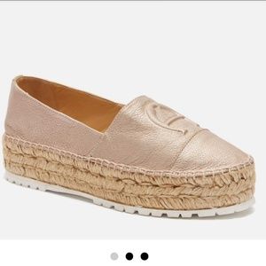 Wade Espadrille Denim and Leather Slip On Shoes